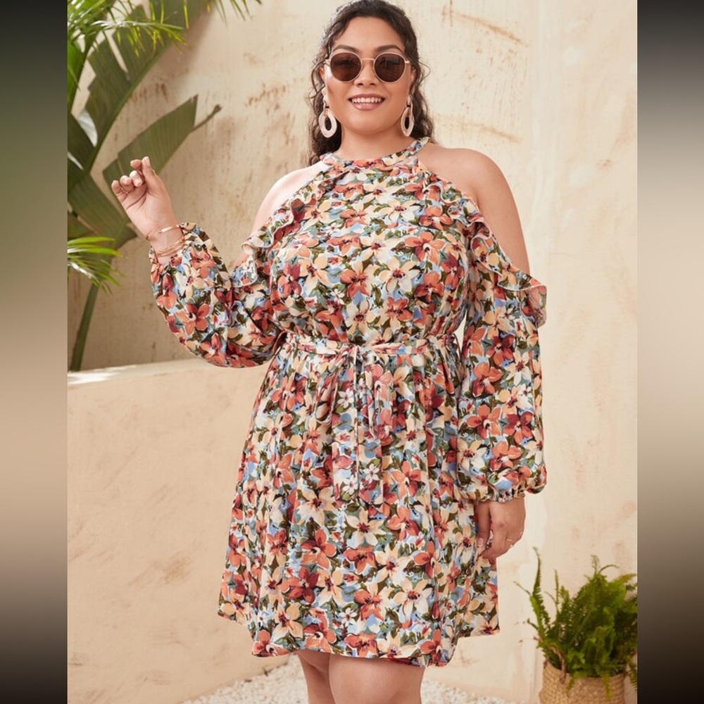 2xl shein floral sundress